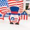 Glitzhome® 11.75" Patriotic Americana Wooden Block Table Decor